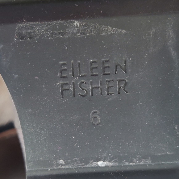 New EILEEN FISHER Lilou Wedge Chelsea Boot In Graphite Gray Leather Size 6M NWOT - Picture 7 of 8